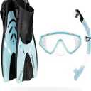 Cressi Adventure Set, Clear/ Ice Cyan, L/ XL