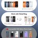 Pro Vacuum Magnetic Car Phone Holder for Magsafe 98+ LBS Strong Suction Cup Phone Mount for Car Dashboard Windshield Screen 360 Adjustable & Foldable Cell Phone Car Mount for iPhone & Android
