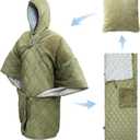 Night Cat Sleeping Bag for Camping - 4 in 1 Poncho for Adults Ultralight Wearable Quilt 3 Seasons Suitable for 1 Person