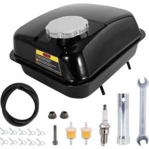 RUTU Gas Fuel Tank Compatible with Predator 212 196cc Coleman CT200U BT200X KT196 Baja Warrior Heat 5.5hp 6.5hp Mb165 Mb200 Mini Bike Go Kart Pit Bike Parts (Upgrade Side Style)