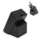 Wood Kitchen Knife Block, Universal Kitchen Knife Holder Kitchen Knife Storage Rack 14 Slots Knife Holder (Black)