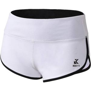 Women's Active Shorts Fitness Sports Yoga Booty Shorts for Running Gym Workout (White, S)