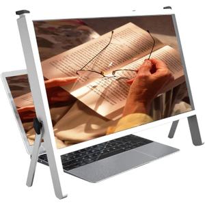 DEVINK Laptop Magnifying Glass, 21 Inch Magnifying Glass for Laptop Monitor, 4x Magnification Relieves Eyes, Laptop Magnifying Glass for Reading Emails or TV and Games