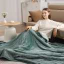 King Heated Blanket 100''X90'', Ultra Soft Silky Flannel & Fluffy Sherpa Heating Blanket Dual Control with 5 Heat Levels & 10 Hrs Timer, ETL Certified & Overheat Protection, Machine Washable (05-hunter Green)