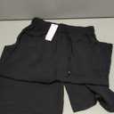 ALSOGO Women's Palazzo Pants Dressy Drawstring Elastic Waist Casual Wide Leg Trousers with Pockets 2025 Summer (Large, Beige)