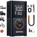 AstroAI L7 Tire Inflator Portable Air Compressor,150 PSI Cordless Mini Air Bike Auto Shut-Off Pump with Digital Display Pressure Gauge, Fast Inflation & LED Light for Car Tires,Motorcycles,Bikes,Balls