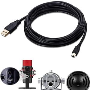 ienza 10-Ft Long PC Mac Computer USB Cable Cord Wire for HyperX Quadcast, Blue Yeti USB Mic Blackout & Snowball iCE (Please See Pictures & Read Description to Check Compatibility Before Buying)