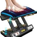 Foldable Foot Rest, Computer Foot Rest Under Desk, 12Modes Adjustable Ergonomic for Office, Loading Capacity 80 pounds, Removable Soft Cloth Pad, Yellow