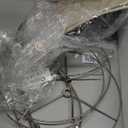 OYEARS 23" Rustic Farmhouse Table Lamp Country Cottage Lamps for Nightstand Tree Trunk Wood Grain Lamp for Bedroom Living Room with Oatmeal Fabric Round Shade Resin Bedside Lamp