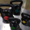 OLIXIS Kettlebell Sets, Strength Training Kettlebells, Weights Set for Women Men (Matte black(set of 4:5/10/15/20pounds))