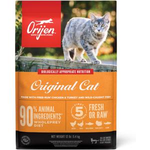 ORIJEN Grain Free High Protein Premium Dry Cat Food Original Recipe 12lb Bag