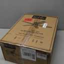 42" Flush Mount Ceiling Fan - 5 Blades Modern Ceiling Fan with Light for Living Room and Bedroom - Quiet DC Motor - Dimmable - Reversible Function - Light Wood Tone/Dark Brown