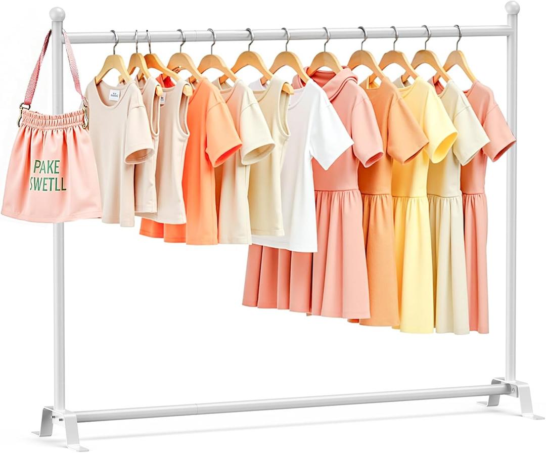 Coonoor Kids Clothing Holder Stand, 45" W x 38" H Clothes Hanger Rack for Floor