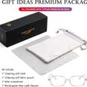 AIEYEZO Retro Rectangular Blue Light Glasses Women Men Fashion Small Square Frame Computer Gaming Glasses (Clear)