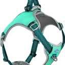 ThinkPet No-Pull Harness, Escape Proof Step-in Reflective Dog Vest Adjustable Breathable Halter Harness with Back/Front Clip for Better Control (Medium, Dark Green)