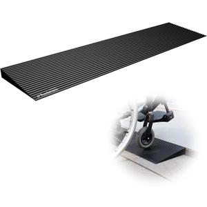 Ruedamann 1.2" Rise Threshold Ramp for Doorways, Sturdy Rubber Threshold Ramp, Non-Slip Power Door Ramps for Wheelchairs is Adjustable and Cuttable for Doorways,Curb, Scooters, Driveways