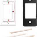 Deadbolt Restorer Strike Plates Narrow Side and Large Hole, Fix Dead Bolt Misalignment/Sticking/Jamming, Ideal for Common/Electronic/Smart Locks(1, Matte Black)