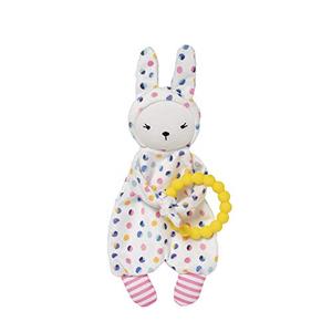 Manhattan Toy Cherry Blossom Days Baby Bunny Soothing Mini Blankie with Removable Silicone Teether