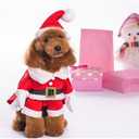 NACOCO Pet Christmas Costumes Dog Suit with Cap Santa Claus Suit Dog Hoodies Cat Xmas Costumes (Red, M)