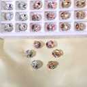 3D Stacked Rhinestone Nail Charms Luxury Multi Crystal Nail Art Jewelry for DIY Nail Art Design Decorations, Crafts, and Accessories (6 Colors 8 Pieces Each)