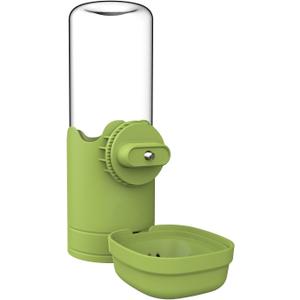 Pet Water Bottle for Cage Crate 26oz Automatic Feeding Water Dispenser for Dog Cat Rabbit (Green, 26oz)