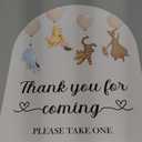 Winnie Decor Wedding Shower Welcome Sign, Thank You for Coming Please Take One Sign, Classic Pooh Bridal Shower Baby Shower Wooden Sign, Wedding Party Decor Sign with Stand 9 * 11IN