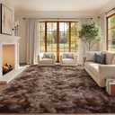 10x14 Ft Extra Large Shag Brown Area Rug for Living Room, Tie-Dyed Ultra Soft Fluffy Furry Rugs for Bedroom Indoor Floor, Aesthetic Carpet for Kids Home Decor (Coffee)