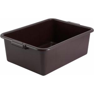 Winco 7" Brown Bus Box Dish Tub for Restaurants
