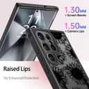 SEXYMOM Magnetic for Samsung Galaxy S24 Ultra Case - Wireless Charging Compatible,Cute Floral Design for Women and Girls,Slim Fit Translucent Matte Phone Case - Sunflower