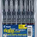 Pilot FriXion Synergy Clicker Erasable, Refillable, Retractable Gel Ink Pens, Extra Fine Point 0.5 mm, Pack of 7, Assorted Colors, FriXion Erasable Pens 0.5 - Ideal for School & Office Writing