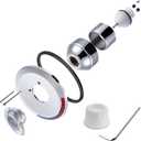 Enhon Single Handle Tub and Shower Faucet Trim Kit Compatible with Danco/Valley Faucets, Includes Shower Cartridge, Single Lever Handle, Escutcheon, Sleeve, Cap Assembly, Bonnet, Button and Screws