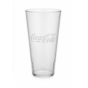 Coca Cola Logo Ruby Red Plastic Tumblers Set of 4-16oz (Coke)