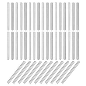 MECCANIXITY 88Pcs Dowel Pin 3mm x 35mm Shelf Support Pin 304 Stainless Steel Shelf Pegs for Shelves Cabinets Furniture Nickel Plated, Silver Tone Plated, Silver Tone