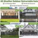 Reinforced 180" Extra Wide Outdoor Retractable Gate, All-Weather Resistant