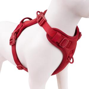 No Pull Dog Harness, Puppy Vest with Front Clip for Small Medium Large Sized Dog(Burgundy Red,L) (L(Neck:20.9-31.5", Chest:24.8-37.4"))
