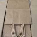 Toovip 100 Pack 8x4.75x10 Inch Medium Plain Brown Kraft Paper Bags with Handles Bulk, Gift Wrap Bags for Favors Grocery Retail Party Birthday Shopping Business Goody Craft Merchandise Take Out Sacks, 1 Count