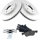 TRQ Front Brake Pad & Rotor Kit Brake Pads Brake Rotor Ceramic Premium G-Coated Compatible with 2005-2012 Ford Escape 2005-2011 Mazda Tribute 2005-2010 Mercury Mariner (BKA11295, Premium Ceramic)