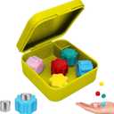 Gonggi Korean Game Gong Gi - Weighted Gongi Stones - Real Gongii Squid Gong-gi Set with Yellow Case