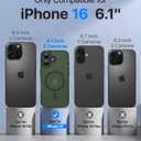 Faiono Magnetic for iPhone 16 Case [Full Camera Protection][Military-Grade Protection][Compatible with MagSafe] Shockproof Protective Slim Phone Case for iPhone 16, Forest Green