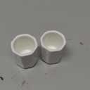 2 Pcs White Ceramic Toothpick Holder Dispenser Toothpick Storage Container Food Picks Holder Cotton Swab Holder for Kitchen Restaurant