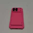 for iPhone 17 Pro Max Wallet Case with Card Holder (4-5 Cards), Slide Camera Cover, Military Drop Protection, Rugged Women Girly Men Protective Phone Case for iPhone 17 Pro Max 6.9", Hot Pink