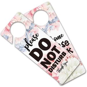 FOUR ORANGUTANS Funny Flower Do Not Disturb Door Hanger Sign, 2 Pack(Double Sided) Please Do Not Disturb, Funny Office Decoration, Ideal for Offices, Spa Treatment, Counseling Sessions