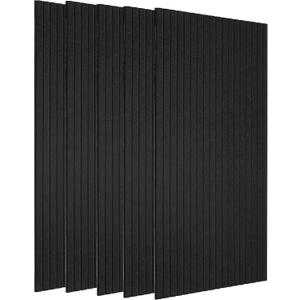 Large Acoustic Panels for Wall Sound Proof Sound Dampening Panels for Wall Decor and Ceilings 47.2 x 23.6 x 0.4 Inch Polyester Fiber Noise Absorb Panels for Bedroom Home Studio Office (Black, 5 Pack)