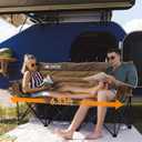 Huskfirm 3 Person Camping Chairs Folding Double Camp Chair for Adults Brown, 78" L X 18" W
