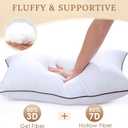 HUXMEYSON Pillows Standard Size Set of 4, Bed Pillows Set of 4, Down Alternative Luxury Hotel Pillows for Sleeping and for Side and Back Sleepers