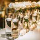 15Pack Glass Cylinder Vases for Centerpieces 10 Inch Tall Clear Flower Vases, Glass Hurricane Candle Holder Wedding Decorations, Modern Floating Candle Vase for Party Home Decor(3.35 x 10 Inch)