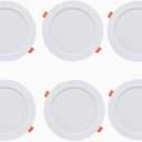 DC 12V LED Recessed Ceiling Light Cool White 720 Lumen Super Slim LED Panel Light 7" 8W Aluminum Downlights Cutout Diameter 5.4Inch for RV Boat Trailer (6 Pack)