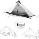 Ultralight Waterproof Tent, Double-Layer Three-Season Backpacking Tent for 1-Person Camping, Kayaking, Climbing, Hiking, Weighing in at only 2 pounds for The Tent