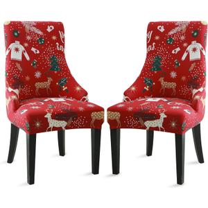 Liykimt Stretch Wingback Side Chair Slipcover-Accent Chair Cover Slipcover with Arm,Washable Upholstered Arm Dining Chair with Nailed Trim Protector for Dining Living Room