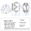 Dreyoo 24V Coil 1 Pole Air Conditioner Contactor, UL Certified Carrier HVAC Motor Contactor, Air Conditioner Replacement Relay, Compatible with C230b, Heat Pump, Refrigeration Systems (30 A)